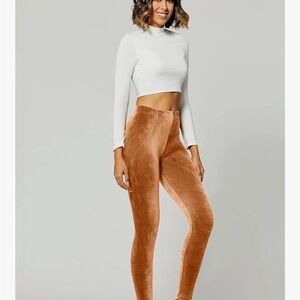 Elegant Velvet High-Waisted Leggings